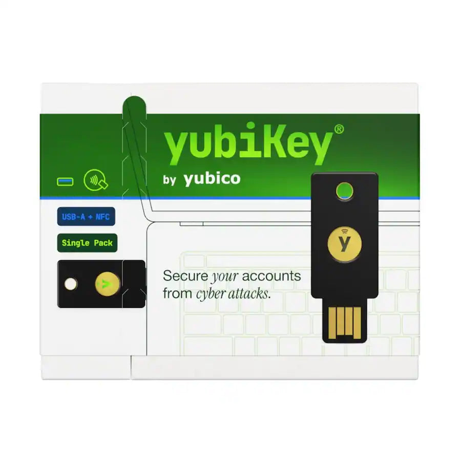 Yubico - YubiKey 5 NFC - Two-Factor authentication (2FA) Security Key USB A