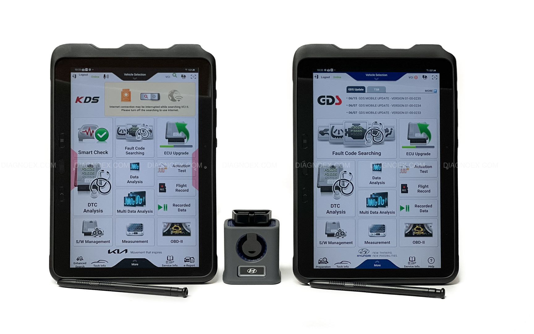 Kit doble de herramienta de escaneo de diagnóstico de fábrica Hyundai GDS Smart y KIA KDS 2.0